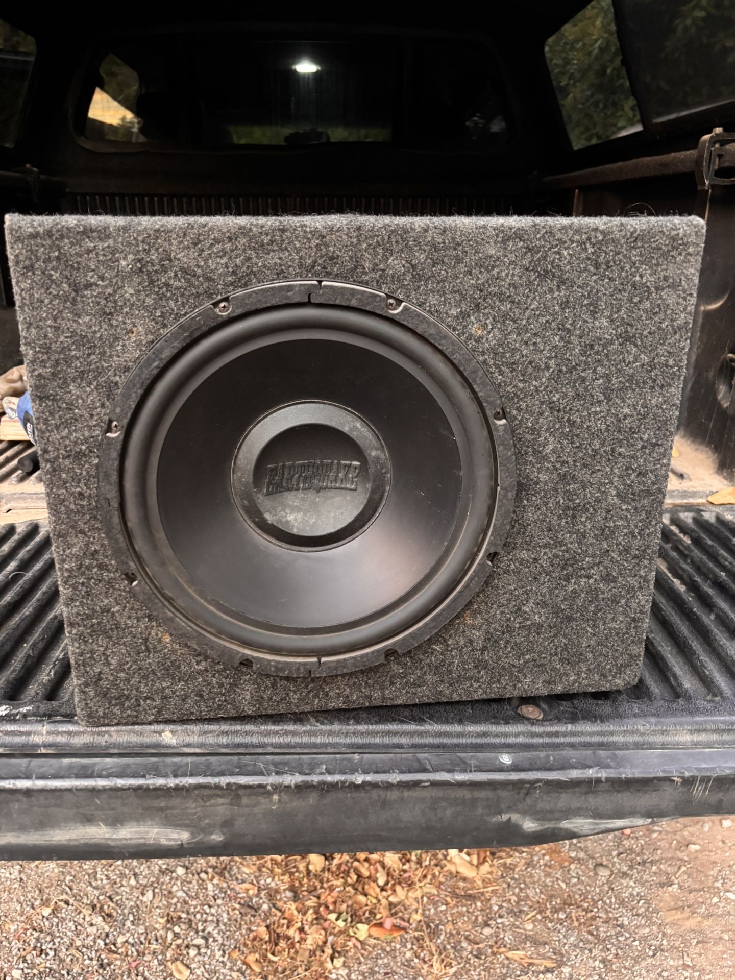 Earthquake 12” subwoofer in box