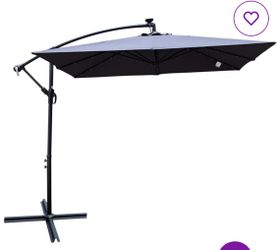 10 ft navy blue patio umbrella and  base