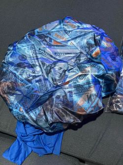 28 NEW SATIN HAIR BONNETS – ASSORTED DESIGNER/GRAPHIC PRINTS  PRICE: $175 OBO