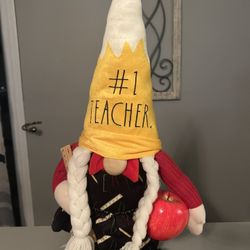 "#1 Teacher" gnome plush 