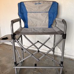 Caravan Folding Director Chair with Side Table