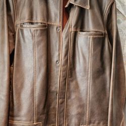Late 90s GAP Brown leather Jacket