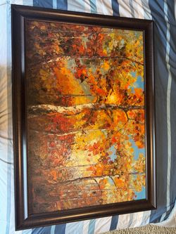 Large Signed Oil Painting on Canvas – Custom Framed – 28” x 40”