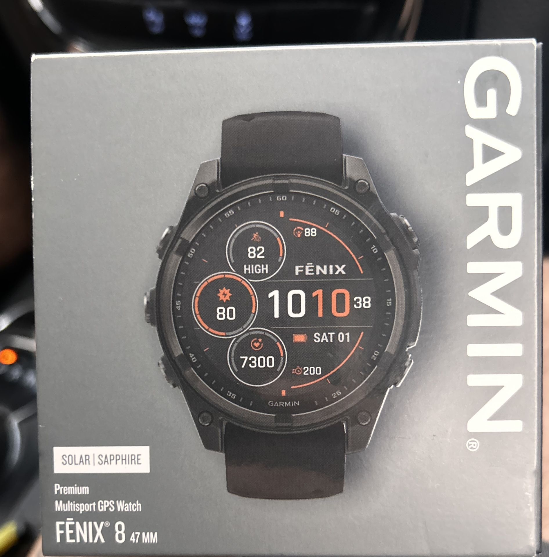 47mm Garmin Fenix 8 Premium Multi Sport GPS Watch Solar Sapphire