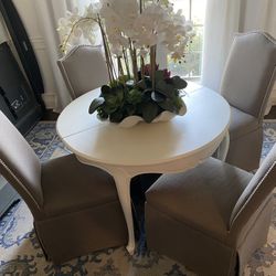 Dining Table With Skirted Chairs