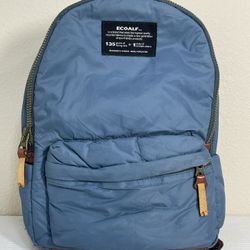 Ecoalf Blue & Brown Backpack Eco Friendly Rucksack ECOALF Designed In Madrid