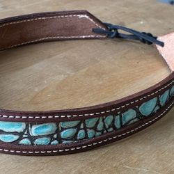 Handmade Leather Turquoise Hatband *ONLY* for Cowboy Hats (22 1/4" Long)