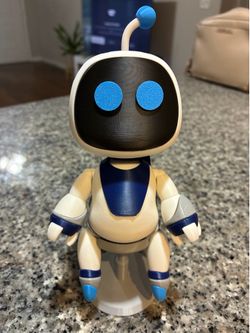 3D Printed Articulated Astro Bot Figure with Display Stand – 19cm Collectible