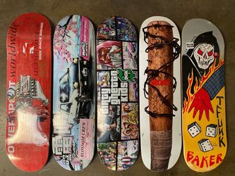 Skateboard decks for sale! Skate them or use them for wall art!