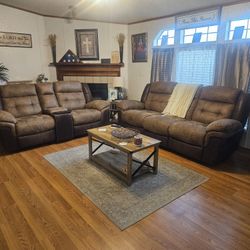 Sofas  Two  end Table  One  Coffee  Table 