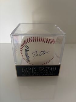 2002 Darin Erstad Angels Autographed Baseball