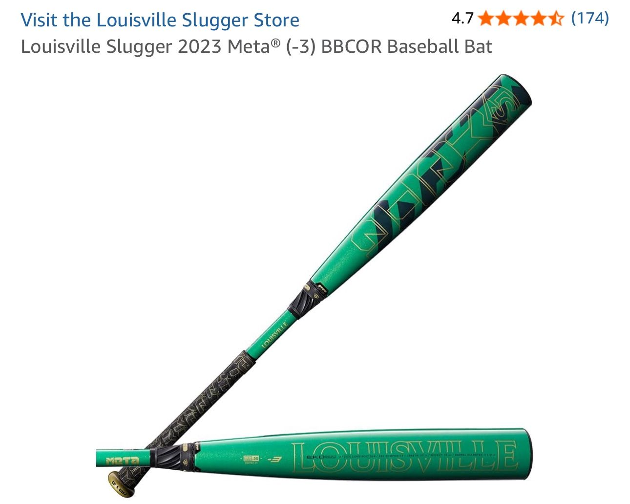 Louisville Slugger 2023 Meta (-3) BBCOR Baseball Bat 32" 29 oz WBL(contact info removed)2