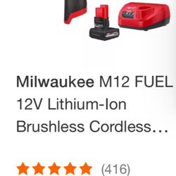 Milwaukee Fuel 3/8” Stuby One 5.0 Battery And Charger 