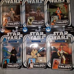 ** NEW / NM ** 6 2004 STAR WARS THE TRILOGY COLLECTION ACTION FIGURES