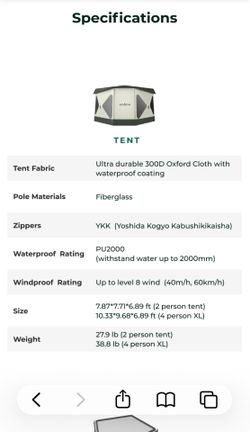 Space Acacia 2-3 Person 3-in-1 Tent System