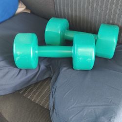 Plastic Coated Two 5lb Weights