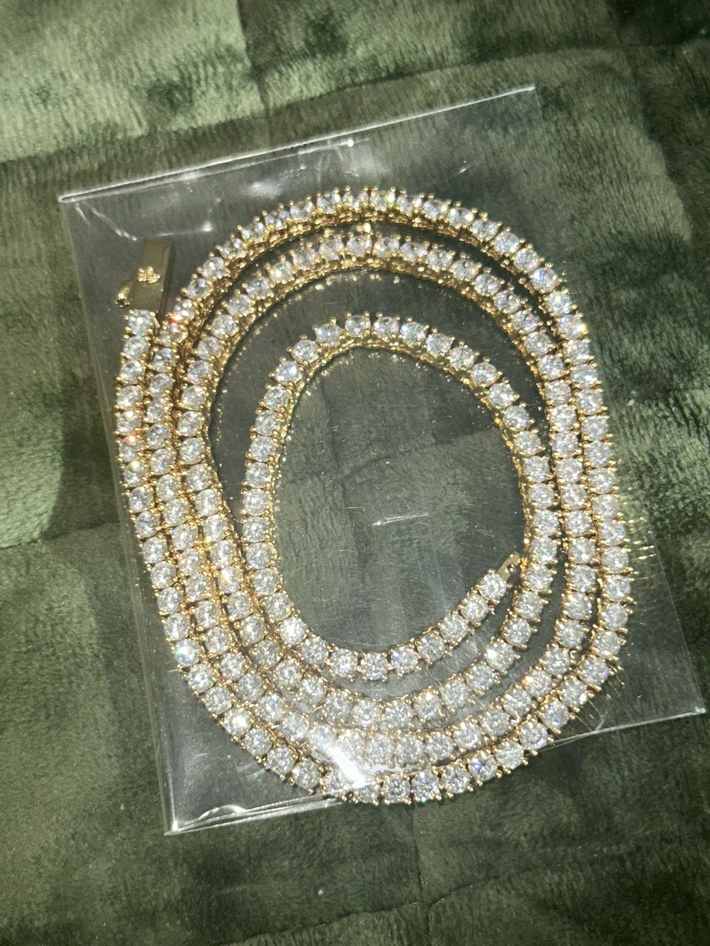 Gold Diamond Chain And Gucci Belt