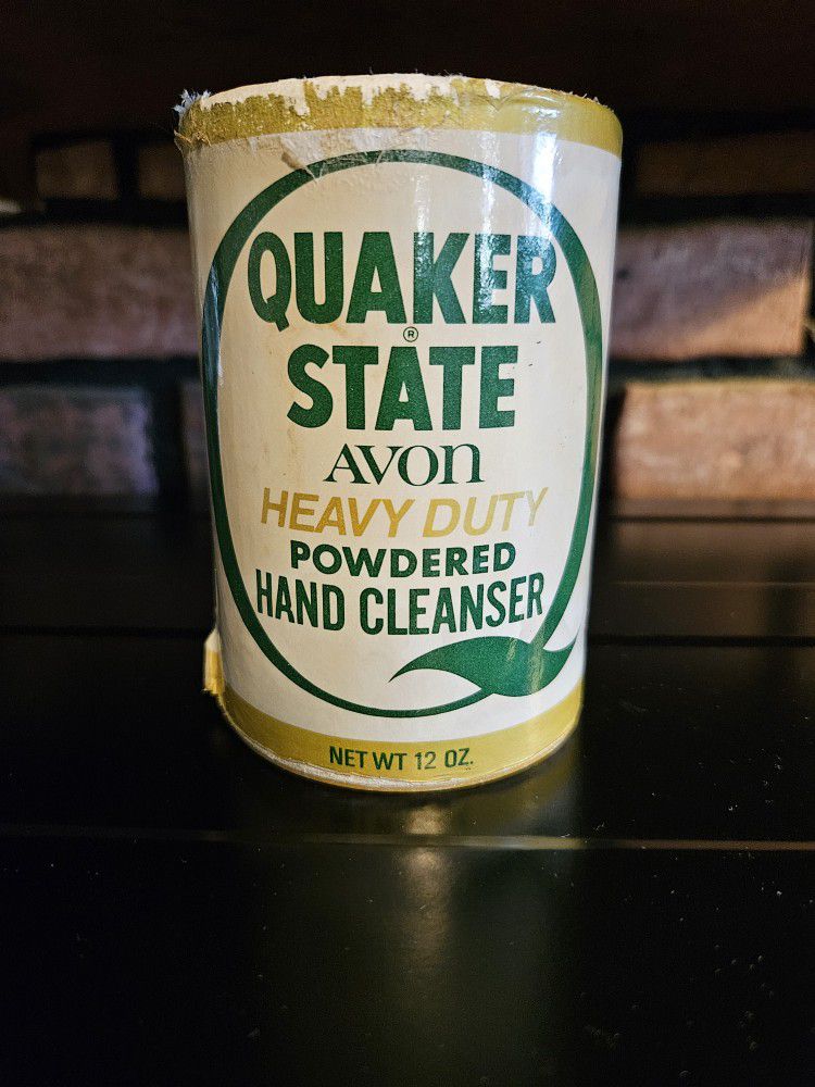 Vintage Avon Quaker State Heavy Duty Powdered Hand Cleanser 