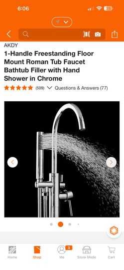 Tub Faucet Bathtub Filler with Hand Shower in Chrome