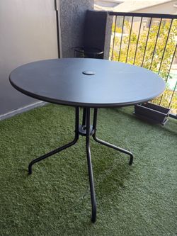 Black Metal Patio Tables Set / Outdoor Balcony Tables