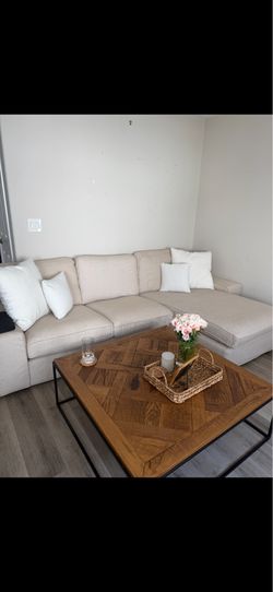 Sofa with Chaise — Like New!