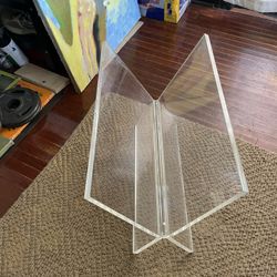 mid century modern lucite magazine rack