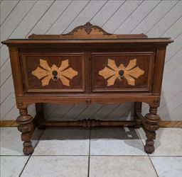 Antique Sideboard Buffet with Inlay Detail