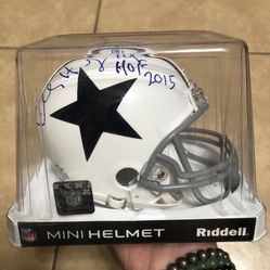 Charles Haley HOF Mini Helmet Autograph 