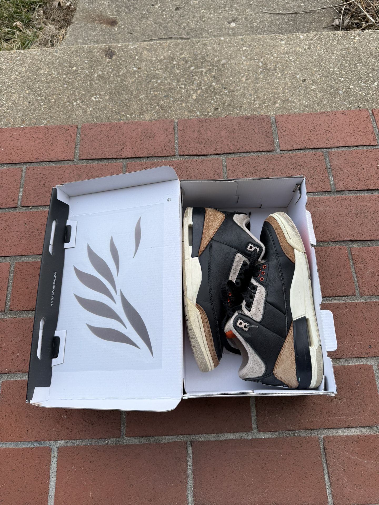 JORDAN 3 DESERT ELEPHANT SZ 8.5 REPLACEMENT BOX