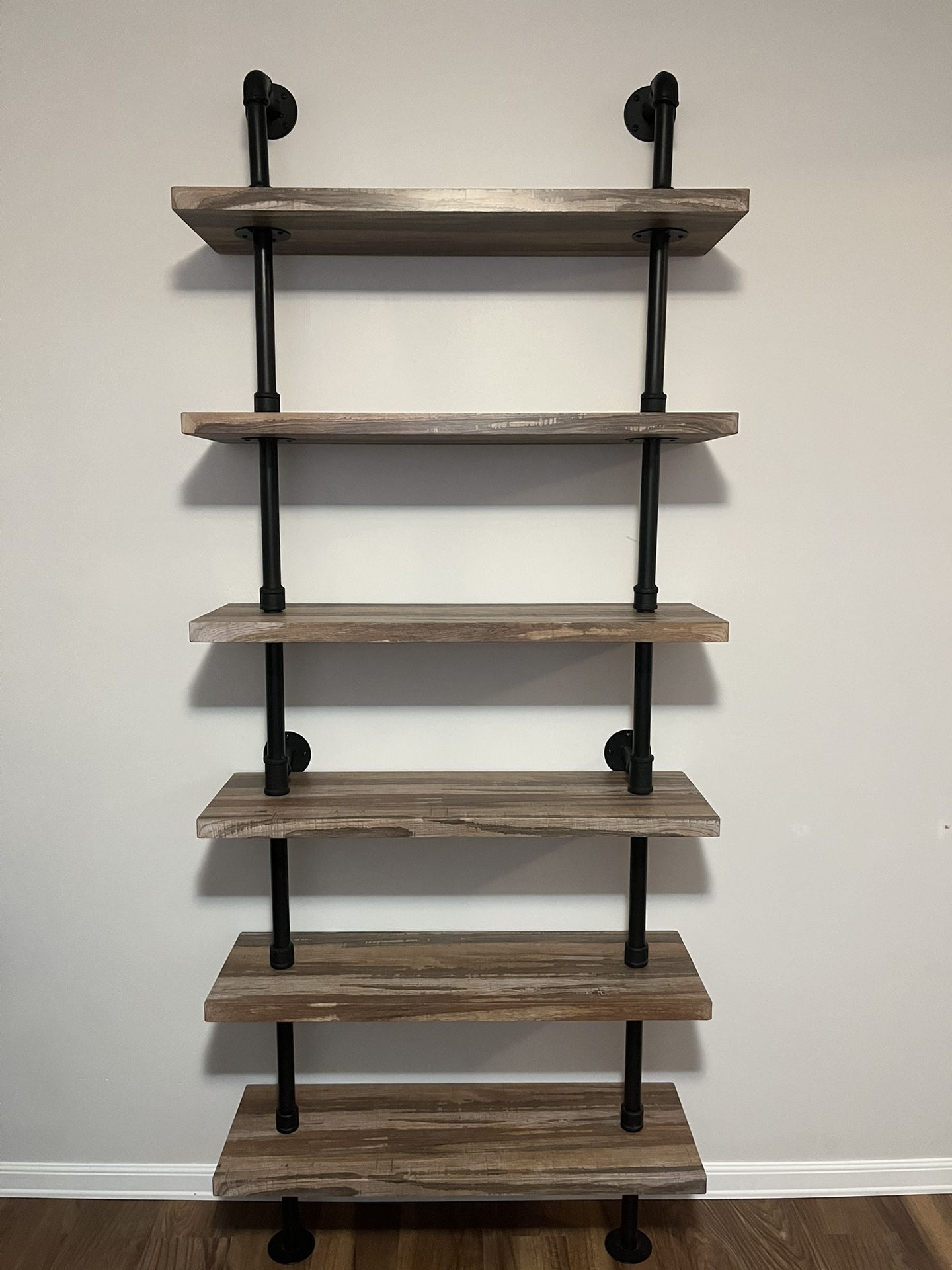 Rustic Industrial Classic Style Ladder Bookcase Shelf