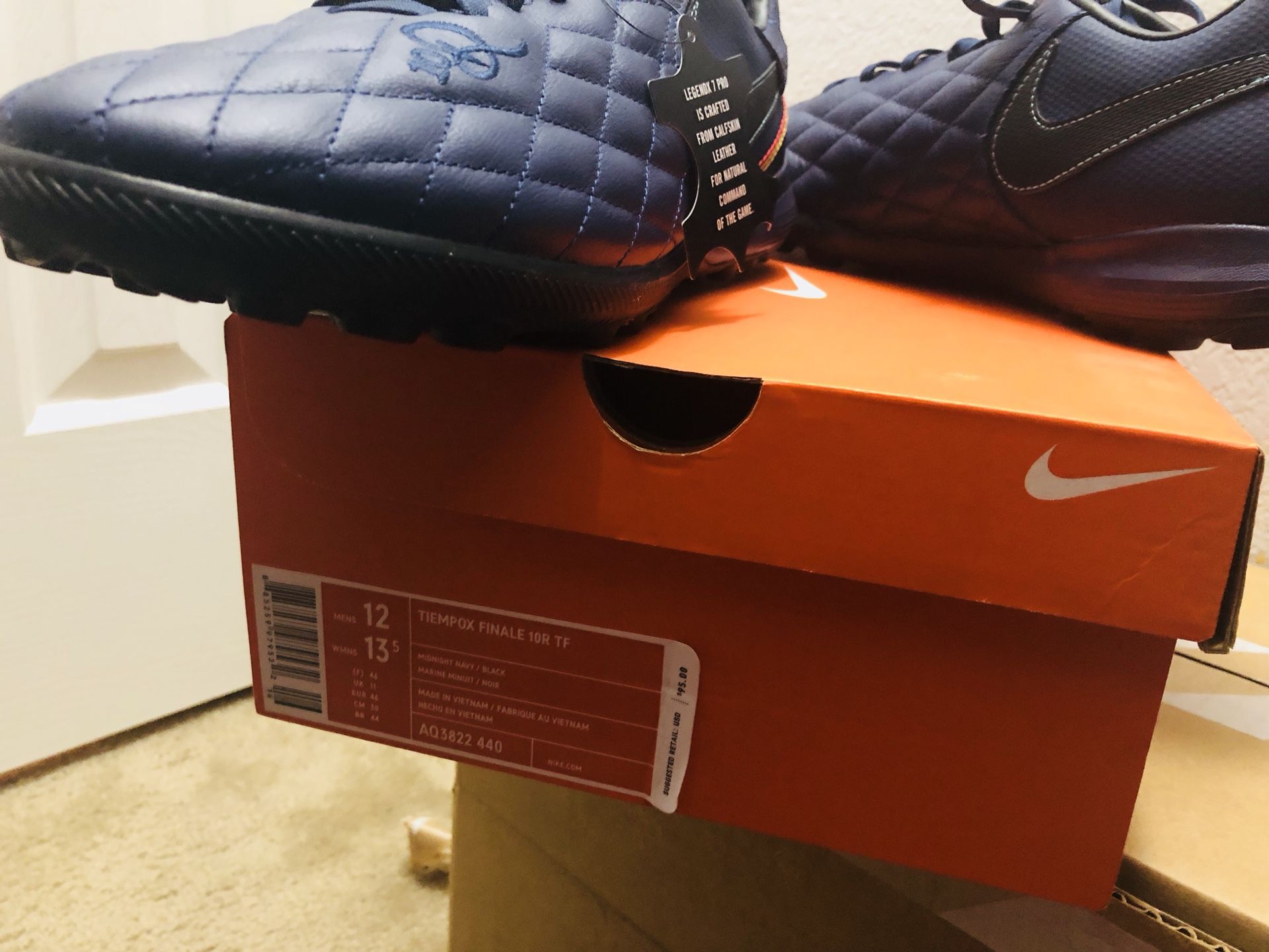 Nike Tiempo X Finale 10R TF (AQ3822-440) Soccer Boots Shoes Ronaldinho size for in Lancaster, TX - OfferUp