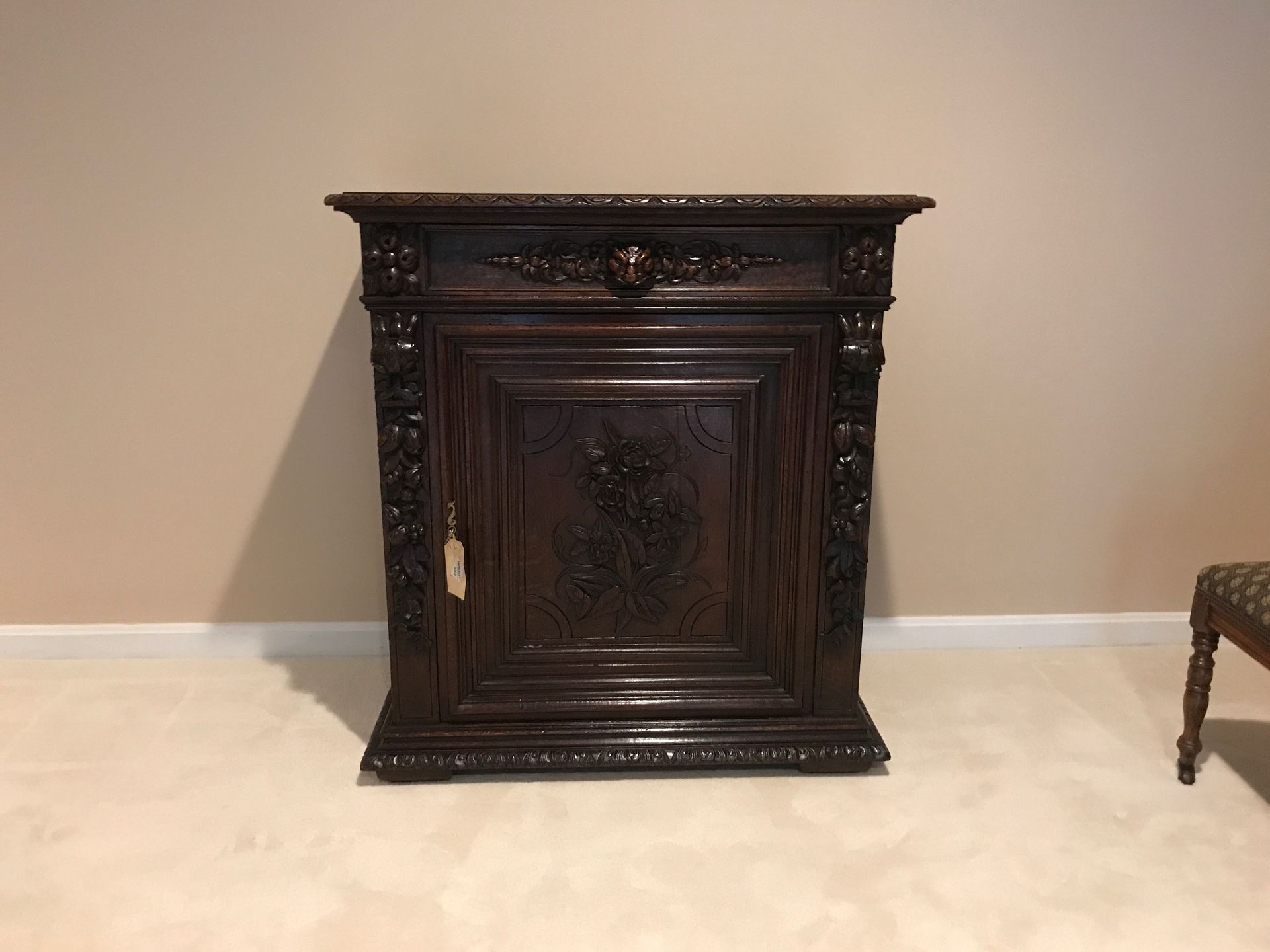 Antique European Cabinet with historical key