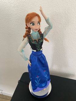 Disney Store Exclusive Frozen Singing Light Up Anna Doll 16 inch Working