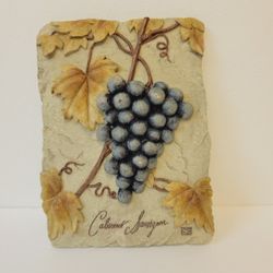 3D Grape Plague Signed By CB Hanging