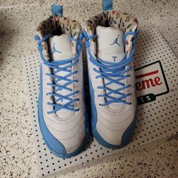Jordan 12 UNC Emoji 6.5y