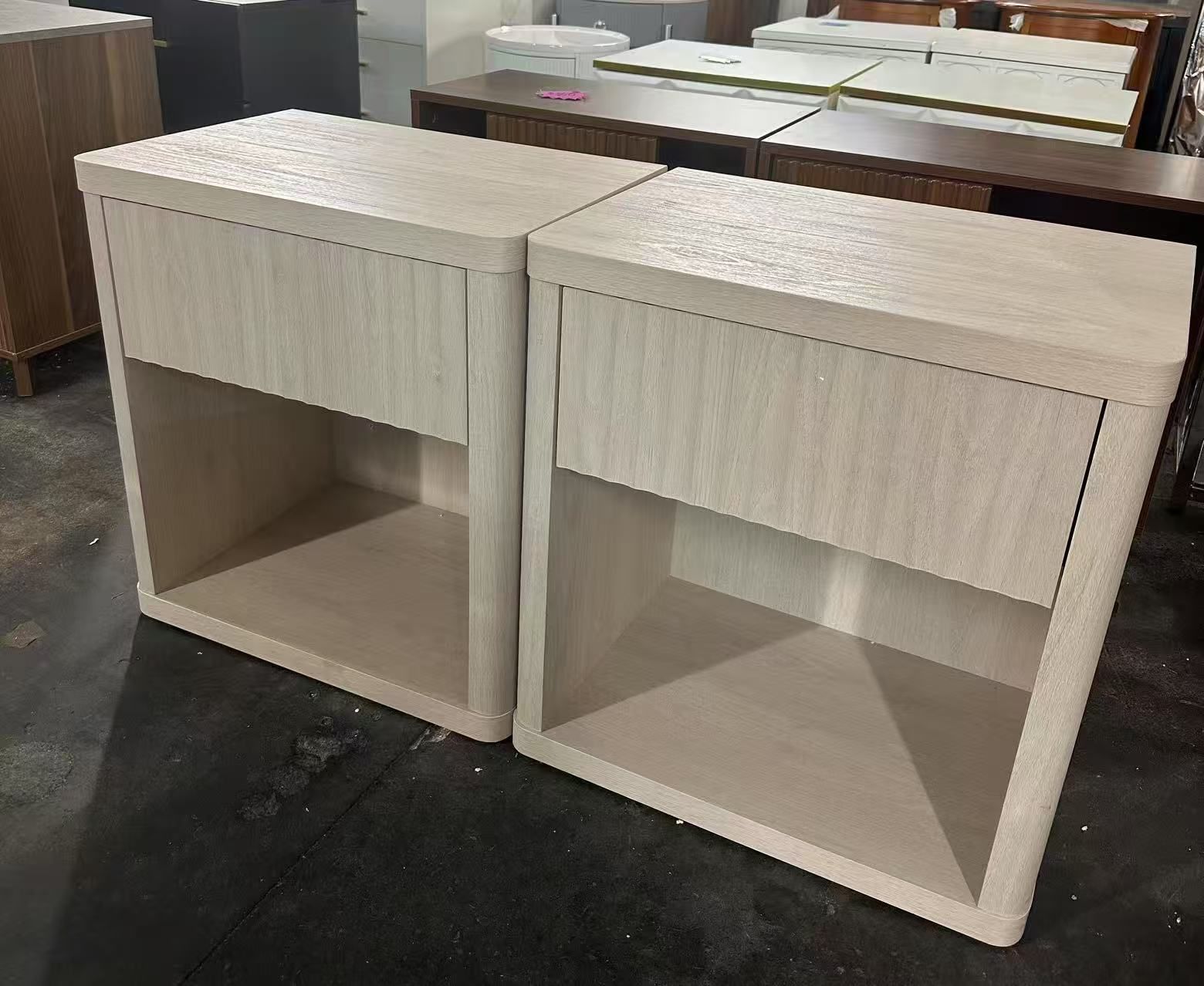 ND010A2CLT new in box Night Stand Set of 2 Nightstands with Drawer Storage Bed Side Table End Table Large Modern Wood Wide Bedside Stand Mid Century N