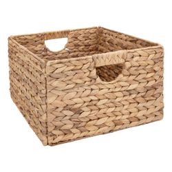 Seville Classics Water Hyacinth Storage Basket, 4-pack