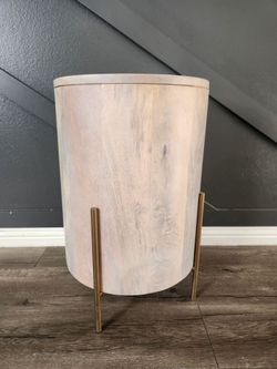 Wood side table