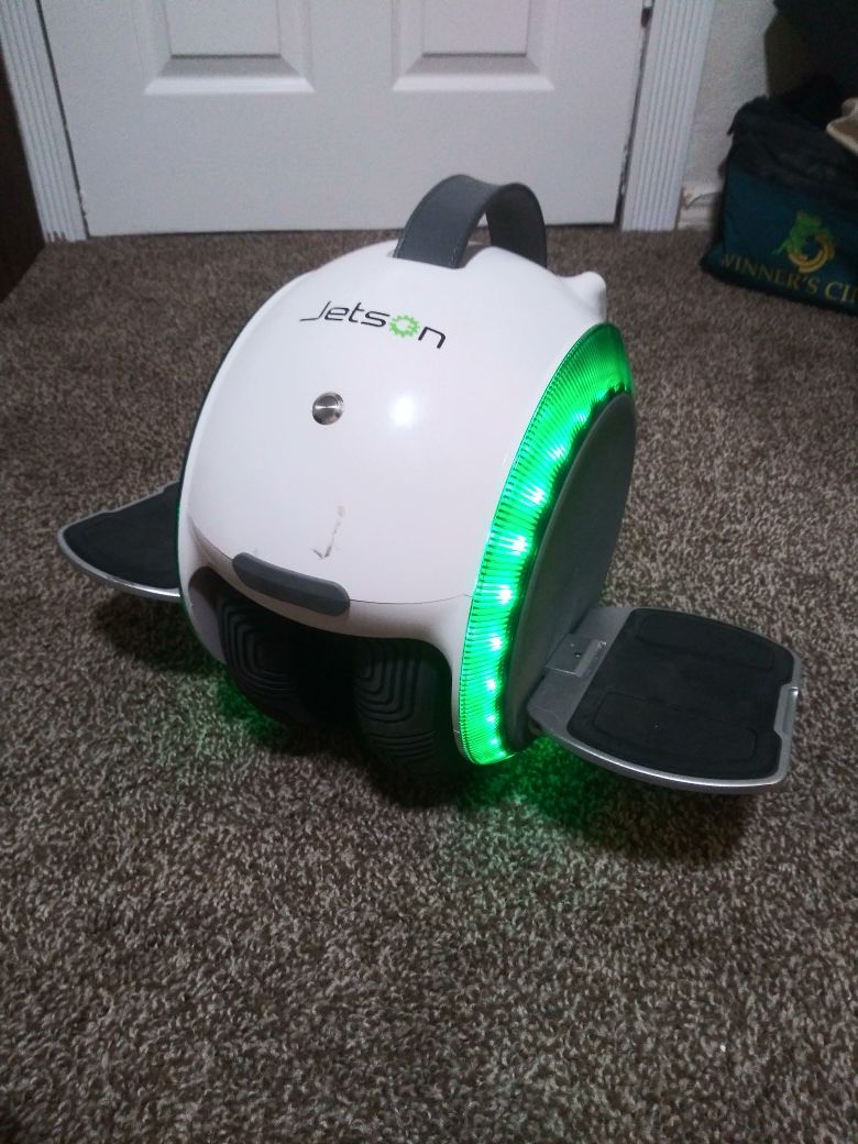 Jetson Proton JPRTN-WHT 350 Watt Electric Dual Wheel Scooter with LED Lights, White