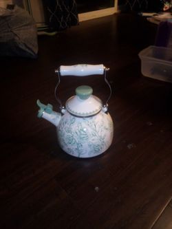 The Pioneer Woman Agatha Enamel Whistling Tea Kettle