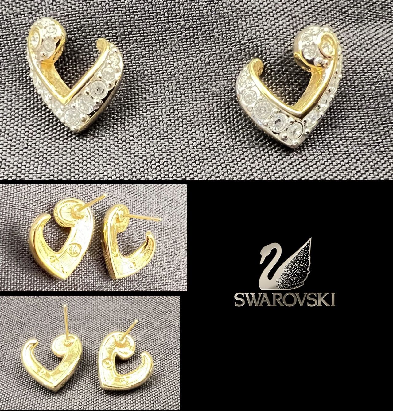 Swarovski heart earrings