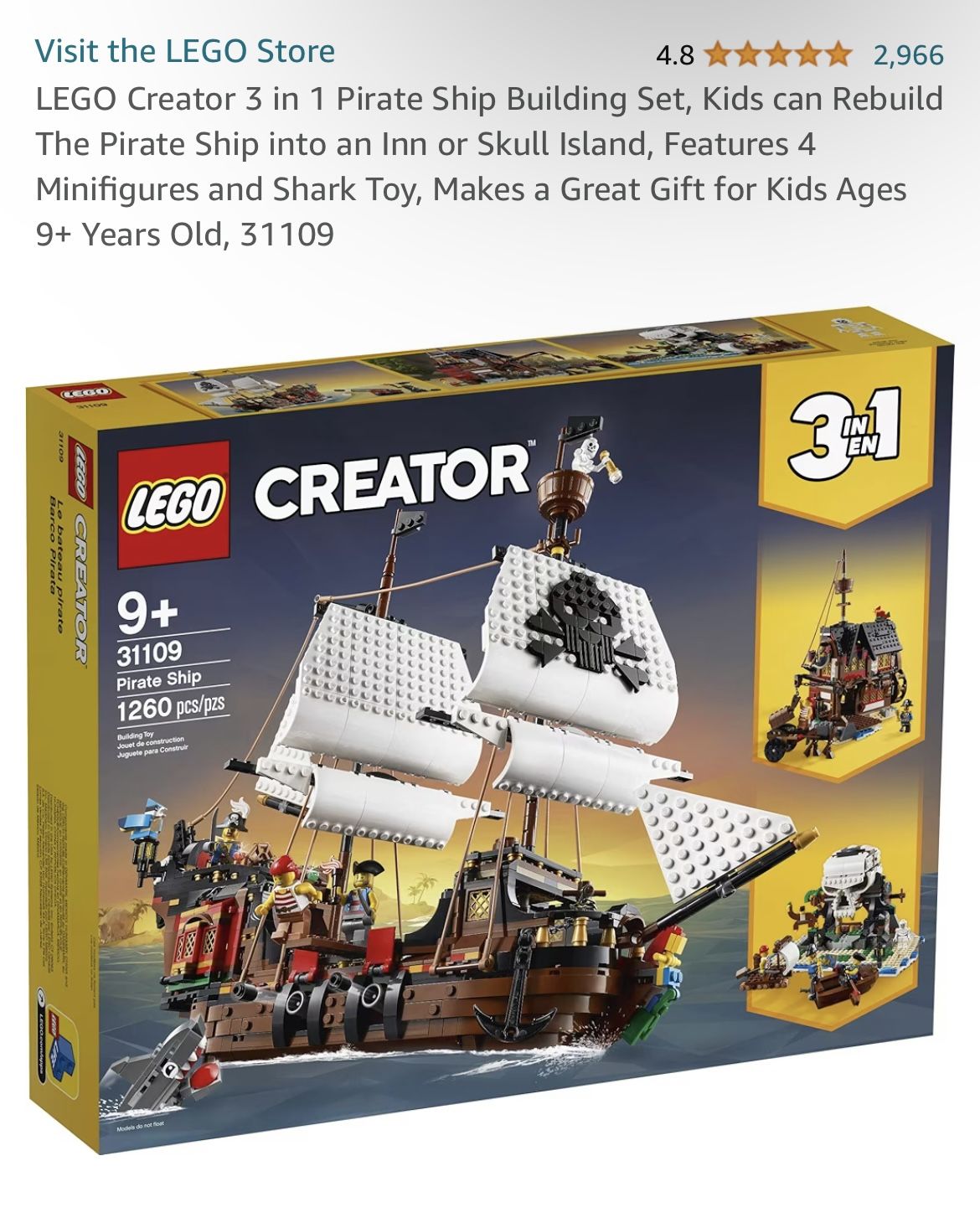 Lego Pirate Ship 31109