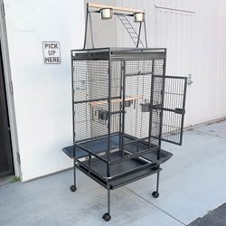 (New in box) $155 Large Bird Cage 68” Tall with Rolling Stand for Parakeets, Parrot, Cockatiel, Chinchilla, Cockatoo