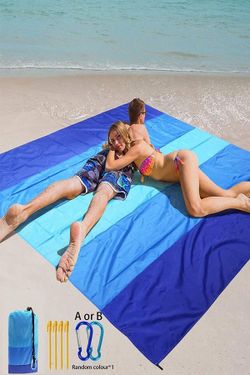 83”x79” Aults Oversized Lightweight Waterproof Sandproof Beach Blanket Large Picnic Mat
