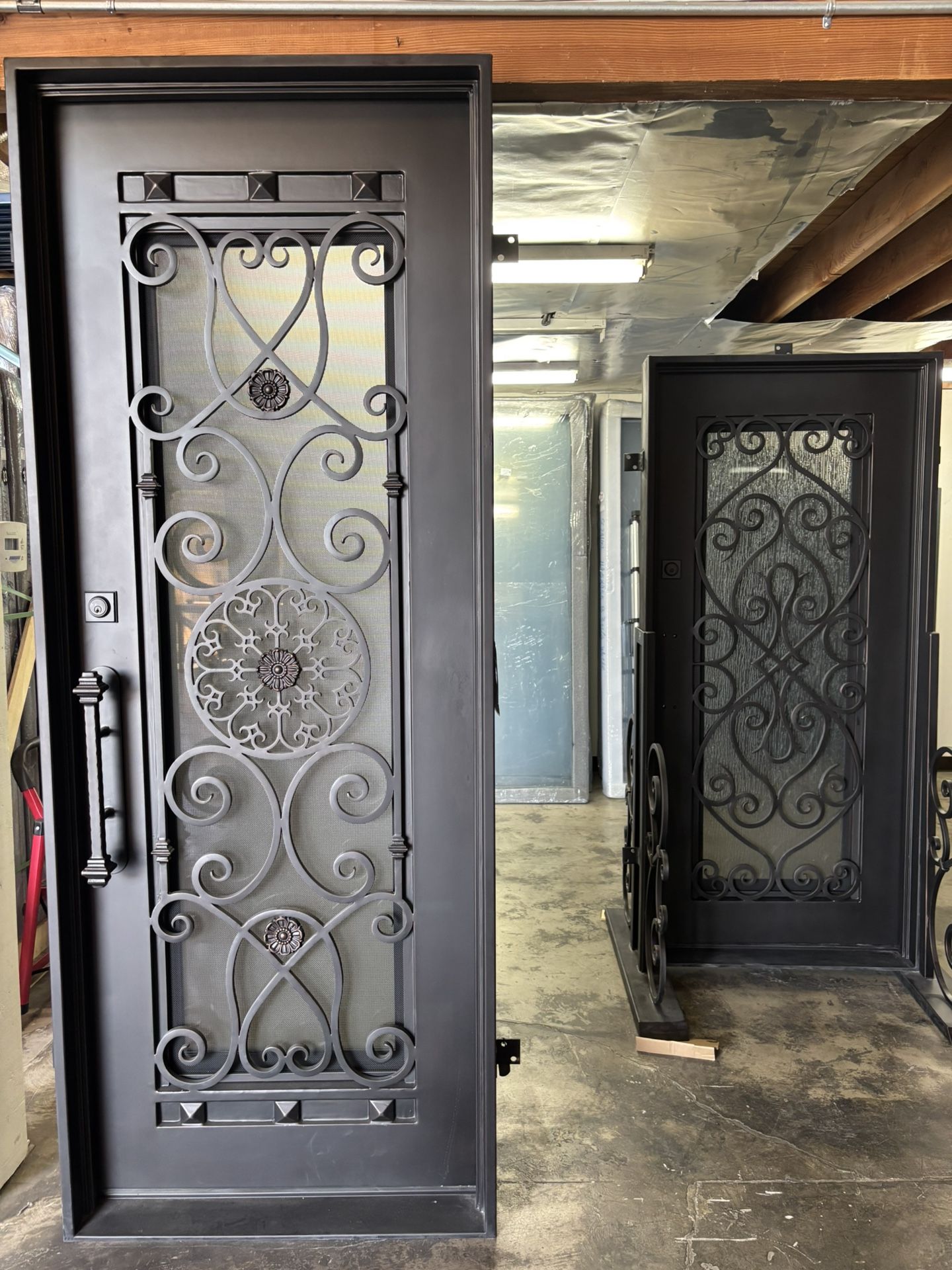 Wrought Iron Door With Openable Window 