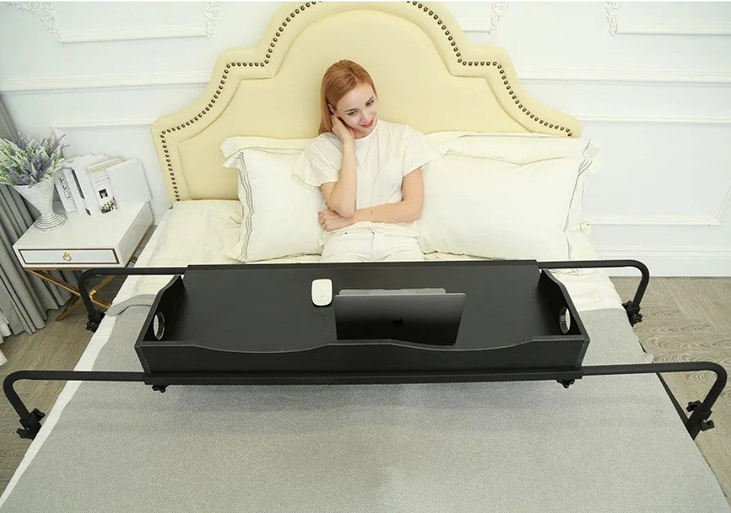 Adjustable Over bed Table With Wheels 