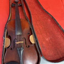 1950s Violin and Case Vintage Antique