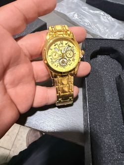 Buble Gold-Tone Chronograph Men's Watch and other assorted watches