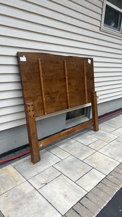Solid Wood Bed Headboard Brown Stain