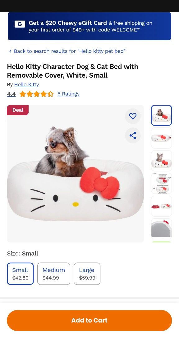NEW Hello Kitty Pet Bed